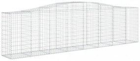 vidaXL 10 db íves horganyzott vas gabion kosár 400x50x100/120 cm