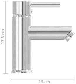 Krómozott felületű fürdőszobai mosdócsaptelep 130 x 176 mm