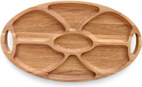 Fa tálca tölgy konyhai desszert előétel dió 50x30x23