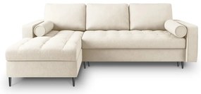 Santo világosbézs kinyitható sarokkanapé, bal oldali - Milo Casa