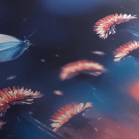 Pitypang képe kék pillangóval (120x50 cm)