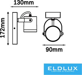 ELDLUX 539WA-B172-G Modern Kültéri Fali Lámpa IP44