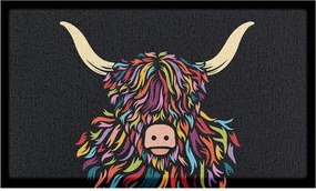 PVC lábtörlő 40x70 cm Highland Cow – Artsy Doormats