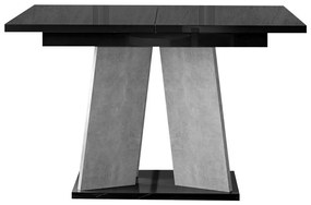 Asztal Goodyear 107Fényes fekete, Beton, 75x90x120cm, Hosszabbíthatóság, Laminált forgácslap, Laminált forgácslap