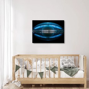 Egy kép a futballstadionról (üvegen) (70x50 cm)