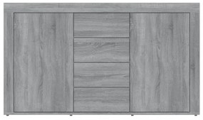 szürke sonoma színű szerelt fa tálalószekrény 120 x 36 x 69 cm