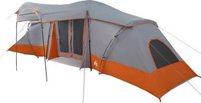 vidaXL Családi Sátor tetővel Szürke és narancs 721 x 335 x 212 cm