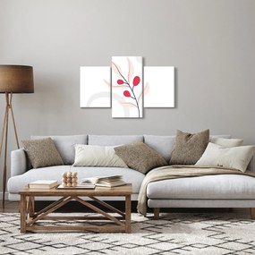 Kép - Rózsaszín virágos absztrakció N⁰3 (90x60 cm)