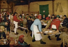 Reprodukció Peasant Wedding, 1568, Pieter the Elder Bruegel