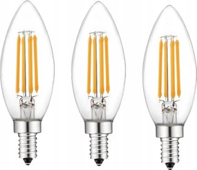 Led Gyertya Izzó E14 Meleg Fehér 4W 2700K 470LM 3db