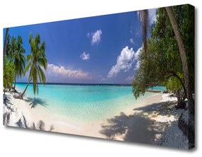 Vászonkép Seaside Palm Beach Landscape 140x70 cm