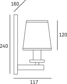 Cosmolight LONDON W01014CH-BK Csillár 1x40W/E14 IP20