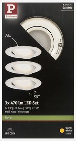 Paulmann 93449 - KÉSZLET 3xLED/6,5W IP23 Fürdőszobai beépíthető lámpa NOVA 230V