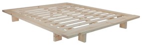 Borovi fenyő franciaágy ágyráccsal 160x200 cm Japan – Karup Design
