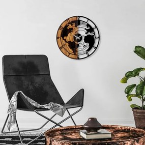 Fali óra 56 cm átmérő, 1xAA, fa/fém kivitel