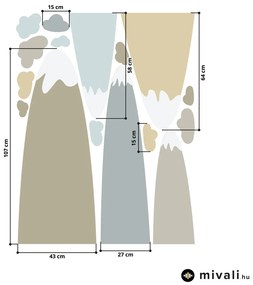 Falmatricák - Hegyek felhőkkel