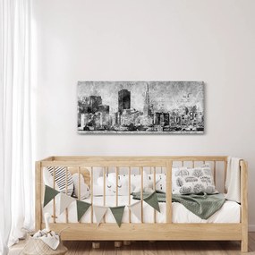 Kép - Kávé művészeti város (120x50 cm)
