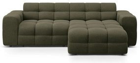 Zöld sarokkanapé (jobb oldali-heverő résszel) Kendal – Micadoni