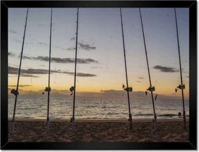 Poszterek keretben 40x30 Kilátás az álló horgászbotokra