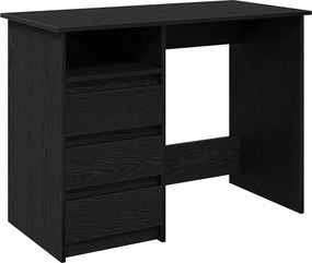 vidaXL fekete szerelt fa íróasztal 102x50x75 cm