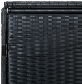 fekete rattan dupla tároló gurulós kukához 148 x 80 x 111 cm