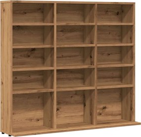 vidaXL kézműves tölgy színű szerelt fa CD-szekrény 100 x 23 x 89,5 cm