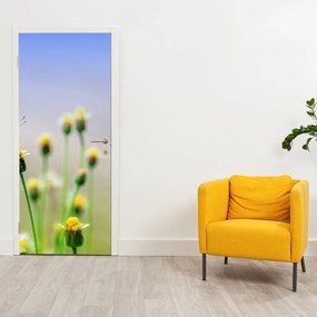 Fotótapéta ajtóra - Pillangók egy virágon (95x205cm)
