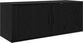 vidaXL Fali TV Szekrény Fekete tölgy 100 x 34,5 x 40 cm Faanyag