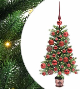vidaXL Karácsonyfa 150 LED-del állvánnyal Zöld 65 cm PE