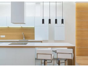 Globo 57911-4HBW - Csillár zsinóron ROBBY 4xGU10/35W/230V fekete/barna