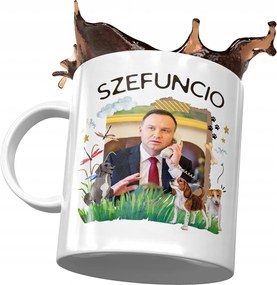 Bögre Andrzej Duda elnök Politikusok Ajándék Nyomtatott Fotóval