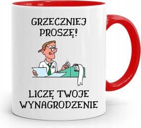 Piros Bögre Ajándék Könyvelőnek, fényképes nyomattal