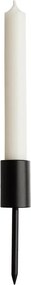 ADVENT koszorúba szúrható gyertyatartó, fekete 12cm
