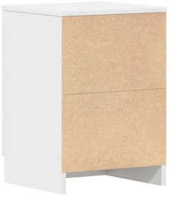 2 db fehér szerelt fa éjjeliszekrény 38 x 35 x 56 cm