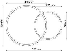 LED Mennyezeti lámpa ROMAN LED/33W/230V 4000K arany