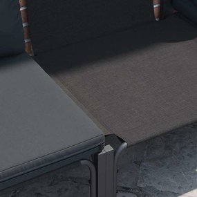 Kerti Kanapé Szett párnával 4 pcs Antracit Acél