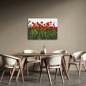 A pipacsok képe a szélben (üvegen) (70x50 cm)