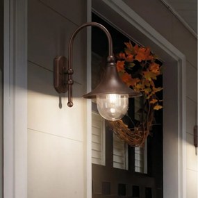 Ideal Lux - Kültéri fali lámpa CIMA 1xE27/52W/230V IP43 barna