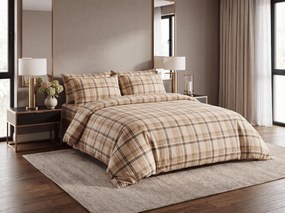 Mikroplüss ágyneműhuzat PLAID krémszínű Ágyneműhuzat mérete: 70 x 90 cm | 140 x 200 cm