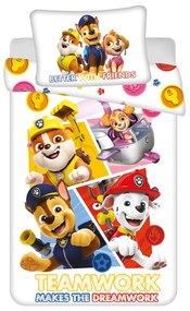 Pamut gyerek ágyneműhuzat babaágyhoz 100x135 cm Paw Patrol – Jerry Fabrics