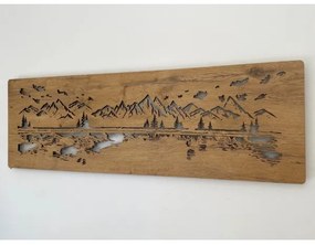 Li-Go 4778/A/4 - LED fali dekoráció LED/10W/5V 30000 mAh 120x40 cm tölgy