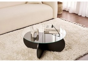 Aeris Black dohányzóasztal sötét üveggel