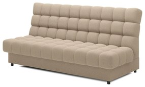 Bézs buklé kinyitható-tárolóhelyes kanapé 197 cm Clareta – ELTAP