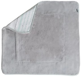 Fehér-mentazöld mikroplüss gyerek takaró 80x80 cm Happy Cloud – Roba