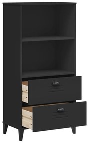 VIKEN fekete szerelt fa könyvszekrény 60 x 35 x 123 cm