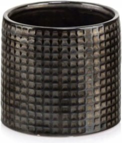 Réz fedél régi arany barna virágtartó 13 cm