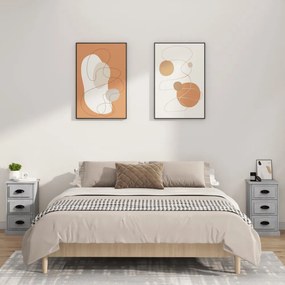 betonszürke szerelt fa éjjeliszekrény 39 x 39 x 67 cm
