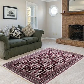 Gépi perzsa szőnyeg bézs Afghan 160x230 klasszikus nappali szőnyeg