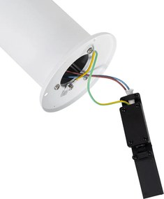 Álló kültéri lámpa fehér opálbúrával 30 cm IP44 - Odense