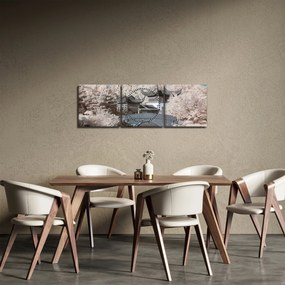 Kép - Virágzó fák Ázsiában (órával) (90x30 cm)